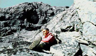 Geologist John Ferguson as a young man in Greenland